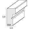 Cadre en bois S40A profilé bloc haut