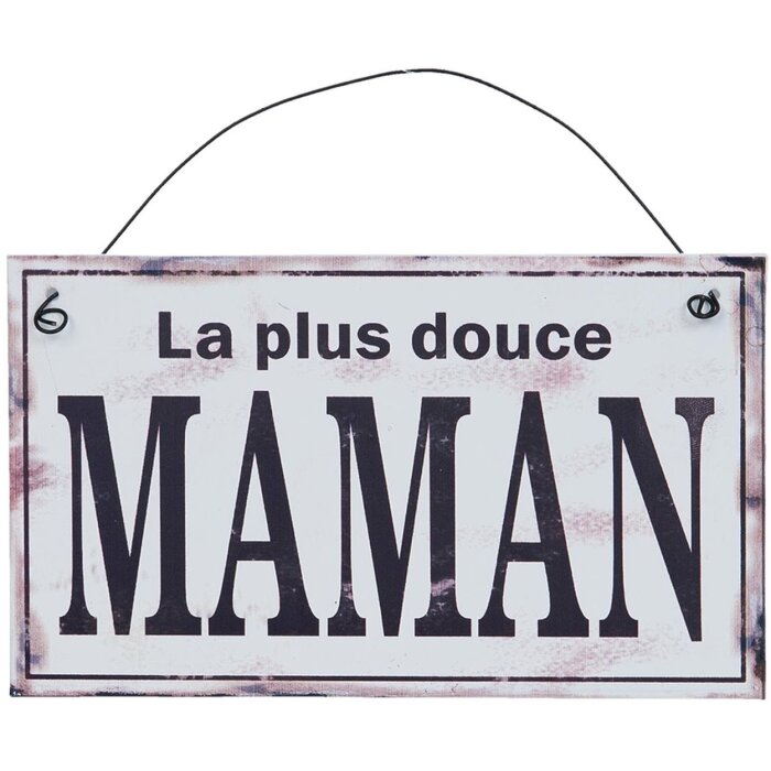 MAMAN plaque de tôle blanche - 6Y1329F Clayre Eef