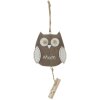 Pendentif en bois Hibou MUM avec pince