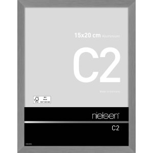 Cadre alu Nielsen C2 15x20 cm structure gris mat