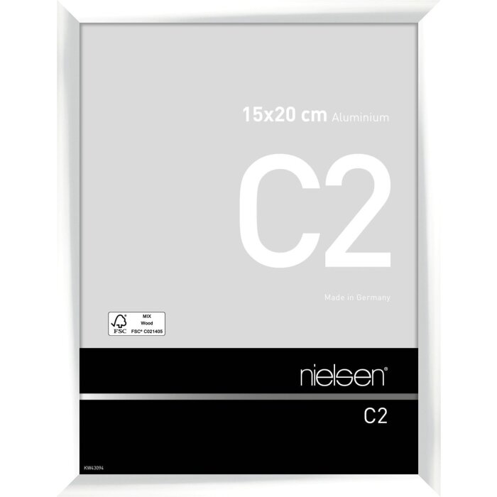 Cadre alu Nielsen C2 15x20 cm blanc brillant