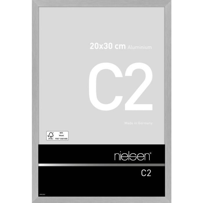 Cadre alu Nielsen C2 20x30 cm structure argent mat