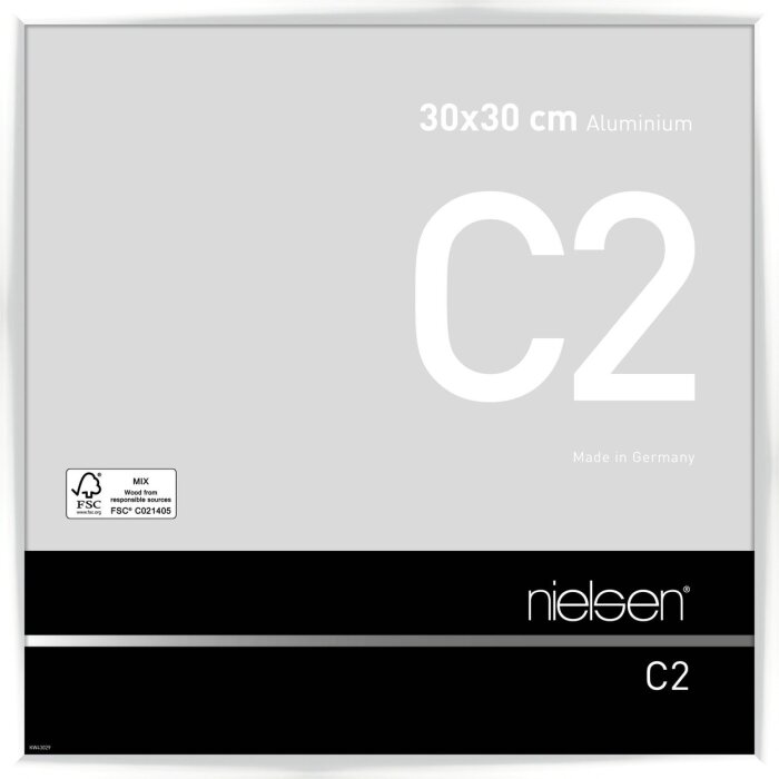 Cadre alu Nielsen C2 30x30 cm blanc brillant