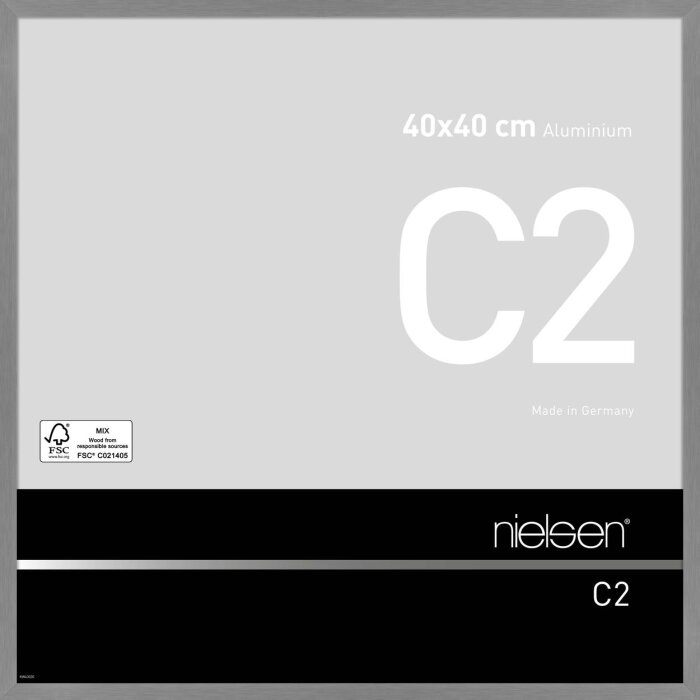 Cadre alu Nielsen C2 40x40 cm structure gris mat