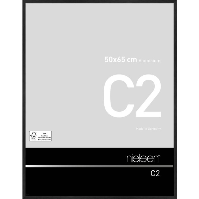 Cadre alu Nielsen C2 50x65 cm noir mat