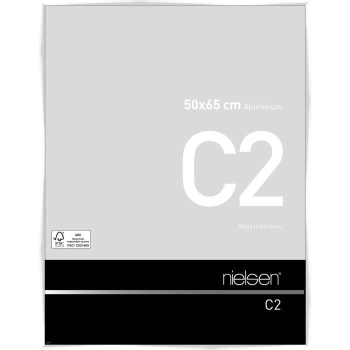 Cadre alu Nielsen C2 50x65 cm blanc brillant