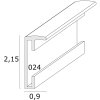 Cadre aluminium S024D7 titane 21x30 cm