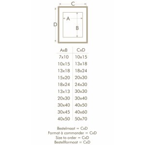 Cadre en bois S223K 40x50 cm blanc