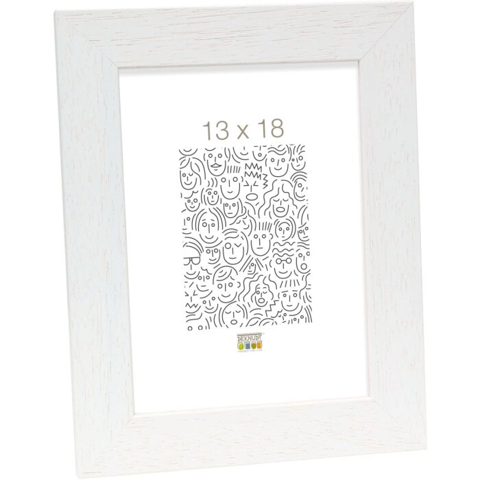 Cadre en bois Deknudt S226K blanc 10x15 cm