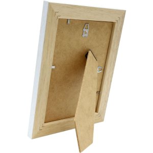 Cadre en bois Deknudt S226K blanc 10x15 cm