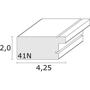 Cadre plastique S41N acier-argent 20x20 cm