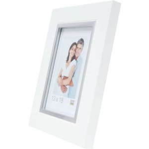 Cadre plastique S41N blanc-argent 30x30 cm