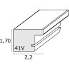 Cadre plastique S41VD1 argent 15x30 cm