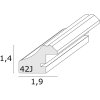 Cadre plastique S42JD 9x13 cm argenté