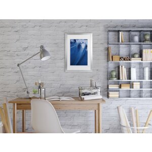 Henzo cadre alu LUZERN 40x60 cm argent avec passe-partout 30x45 cm