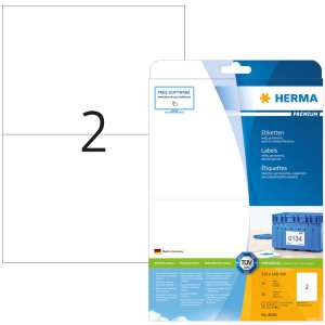 Étiquettes HERMA Premium A4 blanches 210x148 mm...