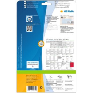 Étiquettes dadresse Premium A4, blanches 99,1x33,8 mm papier mat 400 pcs.