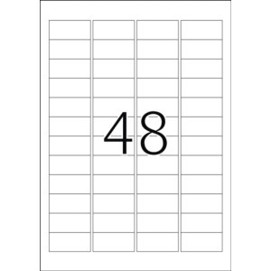 Étiquettes de plaque signalétique A4 argentées 45,7x21,2 mm extrêmement adhésives film mat 1200 pcs.