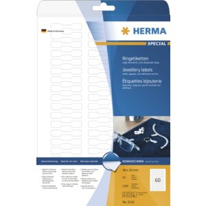 Étiquettes annulaires HERMA A4 blanches 49x10 mm...