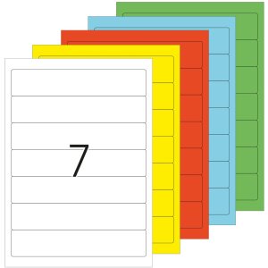 Étiquettes classeur A4 vertes 192x38 mm papier mat opaque 140 pcs.