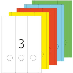 Étiquettes classeur A4 blanches 61x297 mm papier mat opaque 75 pcs.