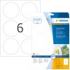 Étiquettes A4 blanches Ø 85 mm rondes Movables-amovibles papier mat 150 pcs.