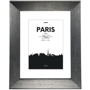 Cadre plastique Paris, gris contraste, 10 x 15 cm