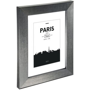 Cadre plastique Paris, gris contraste, 13 x 18 cm