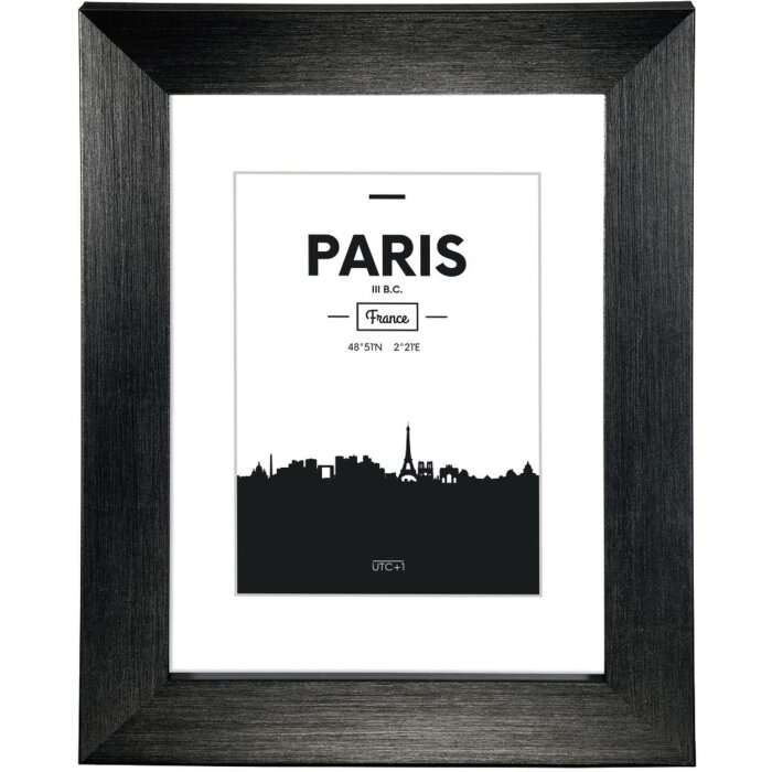 Cadre plastique Paris, noir, 10 x 15 cm