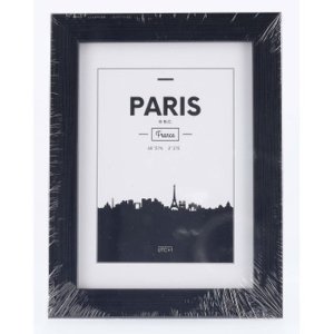 Cadre plastique Paris, noir, 13 x 18 cm