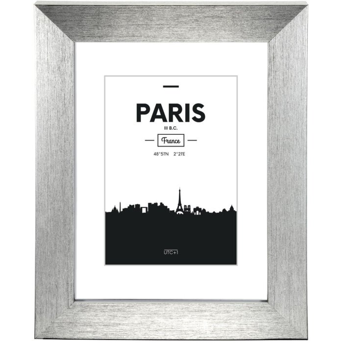 Cadre plastique Paris, argent, 10 x 15 cm