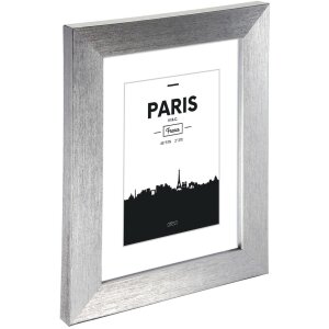 Cadre plastique Paris, argent, 10 x 15 cm