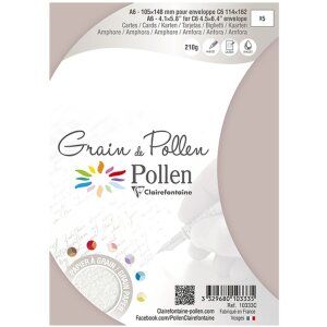 Paquet de 5 cartes Grain de Pollen 105x148 amphore