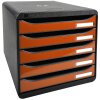 BIG-BOX PLUS - Noir-glossy mandarine 347x278x271 mm