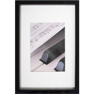 Cadre photo bois PIANO noir 20x30 cm effet 3D