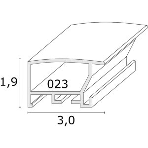 Cadre alu S023 argent 60x90 cm