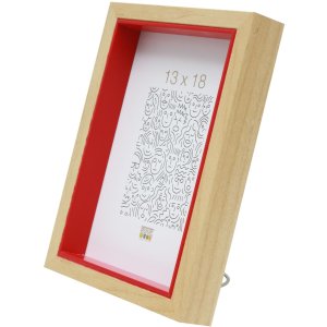 Cadre en bois Deknudt S40BH rouge 10x15 cm