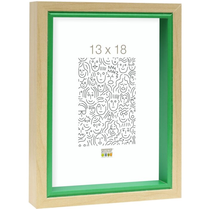 Cadre en bois Deknudt S40BH vert 13x18 cm