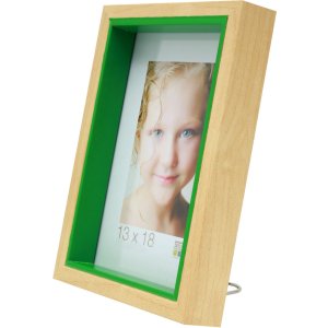 Cadre en bois Deknudt S40BH vert 13x18 cm