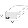 Cadre plastique S42P Deknudt blanc clair 20x20 cm