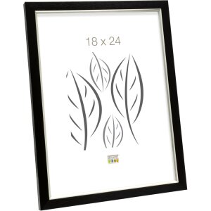 Cadre plastique S46A noir avec argent 15x20 cm