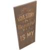 Plaque de texte Lovestory - 5H0289 Clayre Eef gris