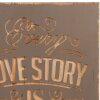 Plaque de texte Lovestory - 5H0289 Clayre Eef gris