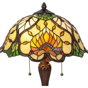 Lumilamp Tiffany lampe de table Ø 40x50 cm vert multicolore