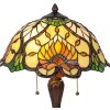 Lumilamp Tiffany lampe de table Ø 40x50 cm vert multicolore