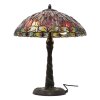 Tiffany lampe de table Ø 45x56 cm rouge multicolore