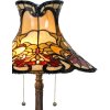 LumiLamp 5LL-5533 Lampe de table Tiffany Ø 51x66 cm Verre jaune Lampe de bureau