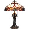 Tiffany lampe de table Ø 41x56 cm rouge multicolore