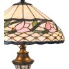 LumiLamp 5LL-5774 Lampe de table Tiffany Ø 40x60 cm rose multicolore