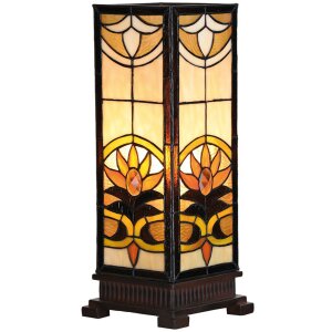 LumiLamp 5LL-5780 Lampe de table Tiffany 18x18x45 cm...